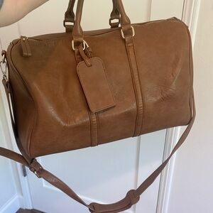 Sole Society Brown Leather Travel Weekender